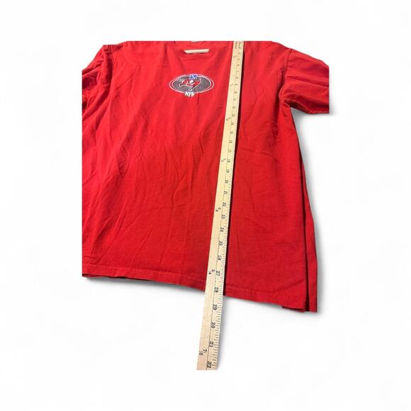 VTG Tampa Bay Buccaneers Red T Shirt Mens XL Lee Made In USA Long Sleeve Logo - Picture 5 of 5